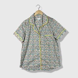 BedHead Pajamas Short Sleeve Top Womens M Multi Floral Art Nouveau Cottagecore